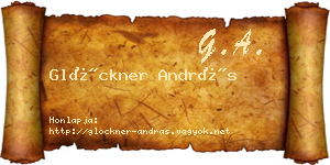Glöckner András névjegykártya